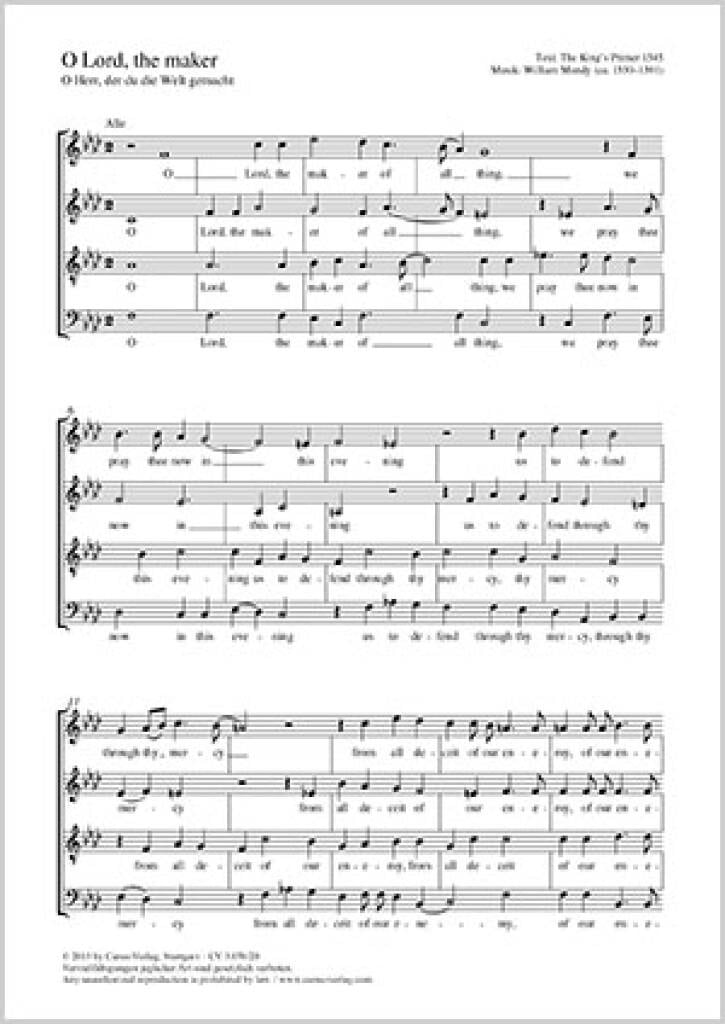O Lord, the maker